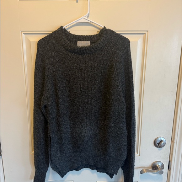 Modern Citizen Charcoal Crew Neck Sweater Cozy Winter Knits Timeless Minimalist - Picture 4 of 8